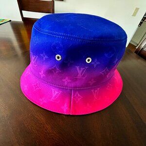 Louis Vuitton Illusion Monogram Bucket Hat Blue Gradient Pink